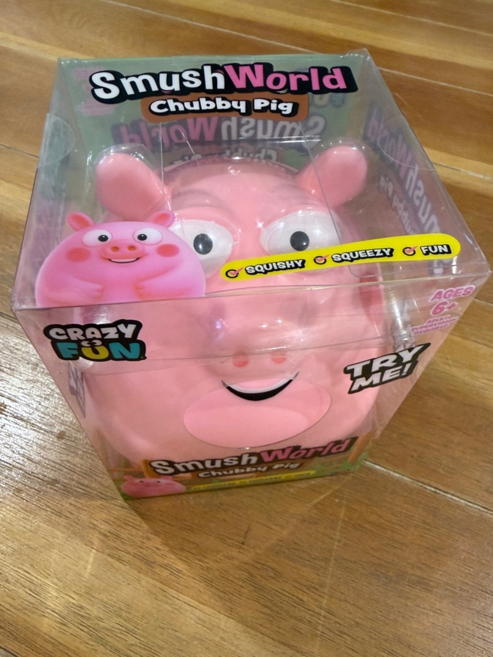 SmushWorld Chubby Pig Squishy Toy - Pink